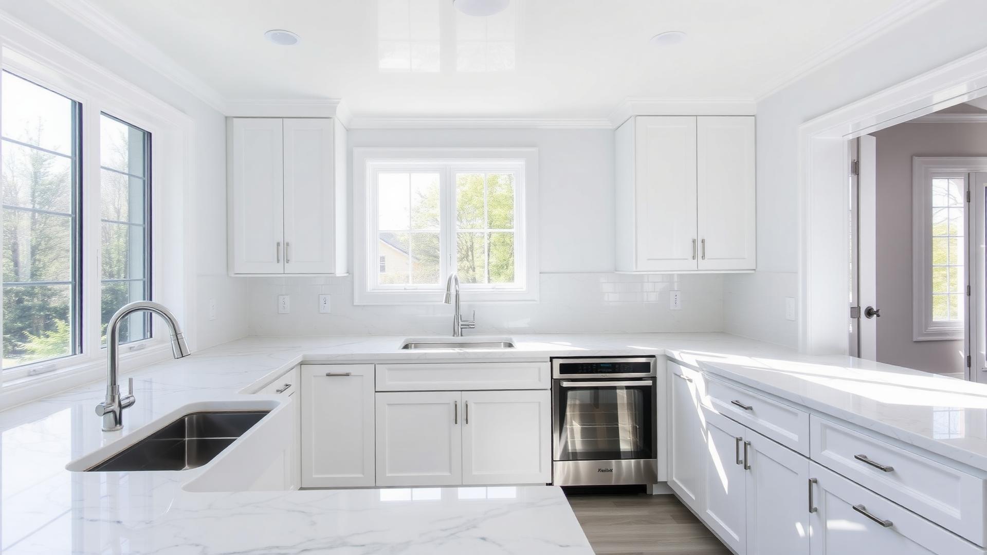 A freshly cleaned kitchen in a North Dallas home